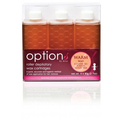Options By Hive Warm Honey Wax Roller Cartridges 80g (Pack of 6)