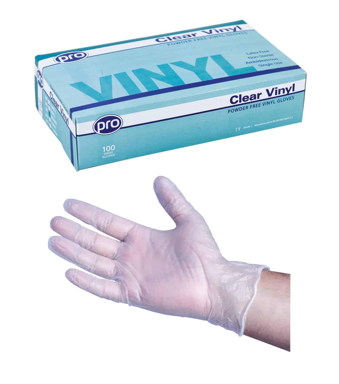 Agenda Pro Vinyl Powder Free Disposable Gloves (100)
