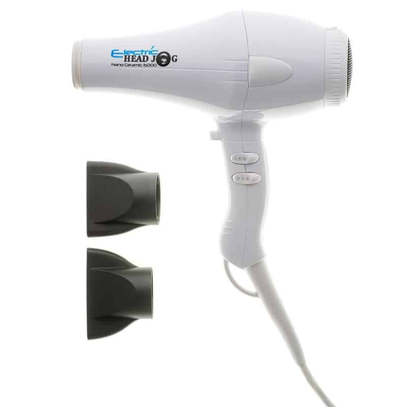 Electric Head Jog Nano Ceramic 6000 White Hairdryer