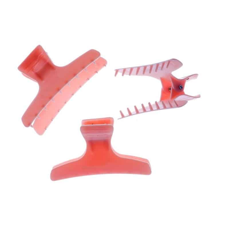 Hair Tools Large Butterfly Clamps x 12 Pink