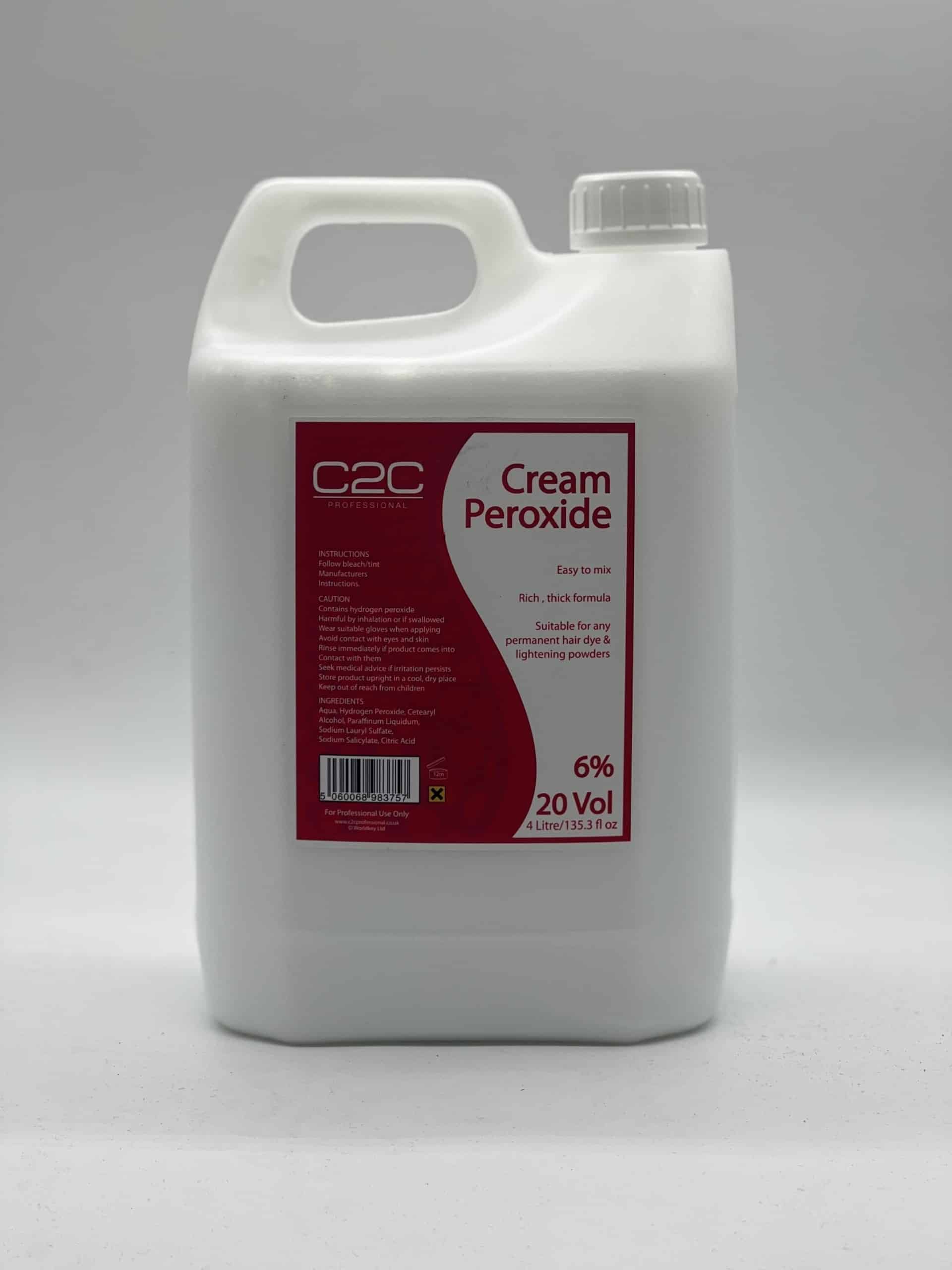 C2C Professional Cream Peroxide 6% 20 vol 4 LITRE