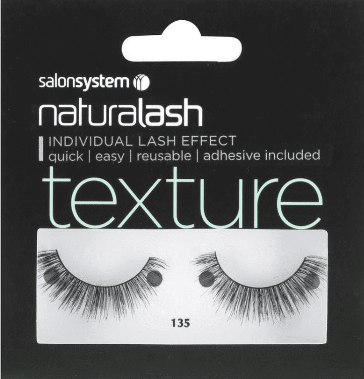 Salon System Naturalash Strip Eyelashes 135 Black Texture